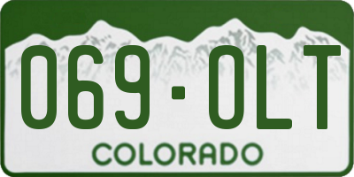 CO license plate 069OLT