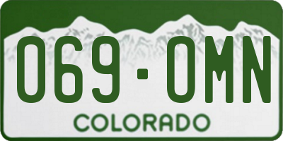 CO license plate 069OMN