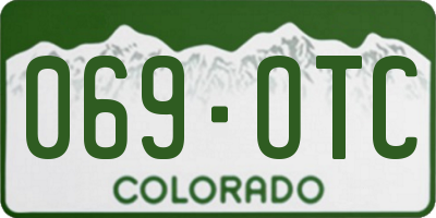 CO license plate 069OTC