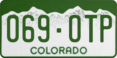 CO license plate 069OTP