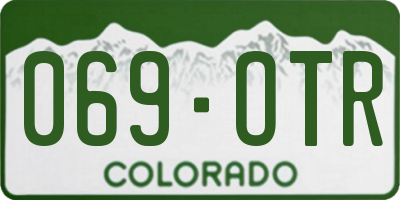 CO license plate 069OTR