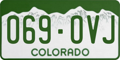 CO license plate 069OVJ