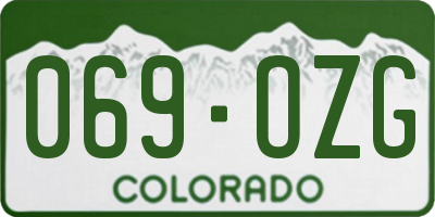 CO license plate 069OZG