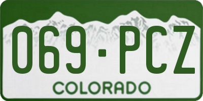 CO license plate 069PCZ