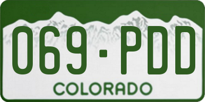 CO license plate 069PDD