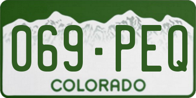 CO license plate 069PEQ