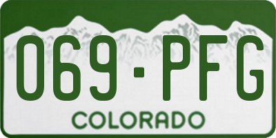 CO license plate 069PFG