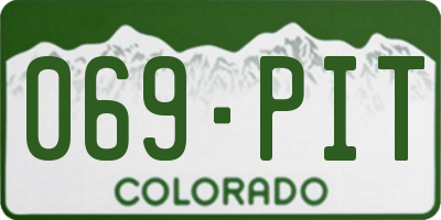 CO license plate 069PIT