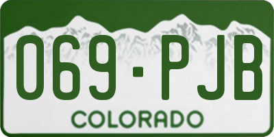 CO license plate 069PJB