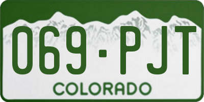 CO license plate 069PJT