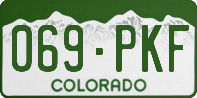 CO license plate 069PKF
