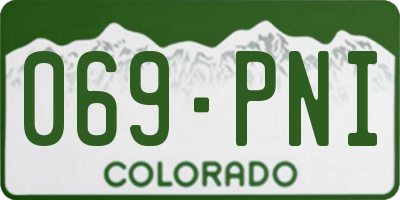 CO license plate 069PNI