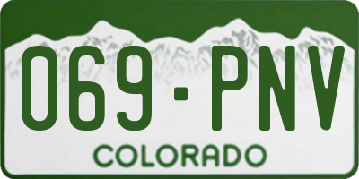 CO license plate 069PNV
