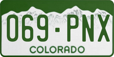 CO license plate 069PNX