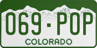 CO license plate 069POP