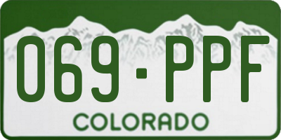 CO license plate 069PPF