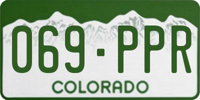 CO license plate 069PPR