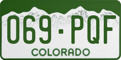 CO license plate 069PQF
