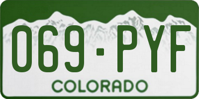 CO license plate 069PYF