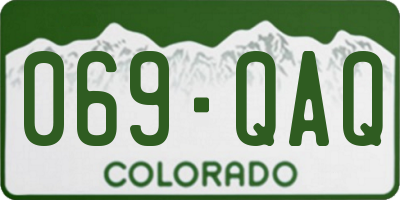 CO license plate 069QAQ