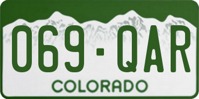 CO license plate 069QAR