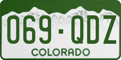 CO license plate 069QDZ