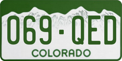 CO license plate 069QED