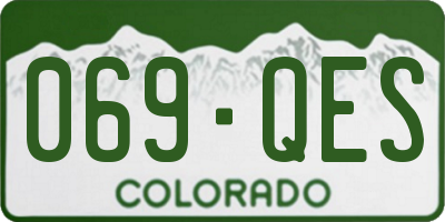 CO license plate 069QES