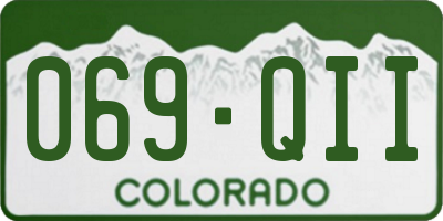 CO license plate 069QII