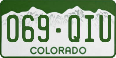 CO license plate 069QIU