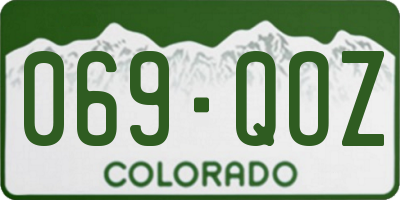 CO license plate 069QOZ