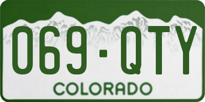 CO license plate 069QTY