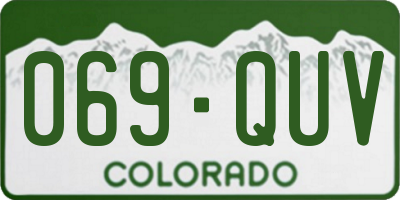CO license plate 069QUV