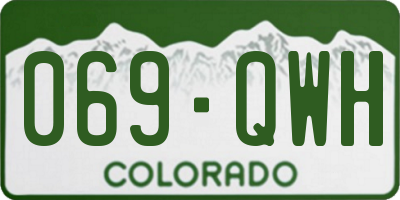 CO license plate 069QWH
