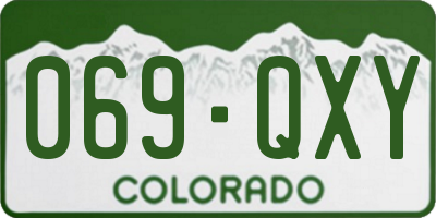 CO license plate 069QXY