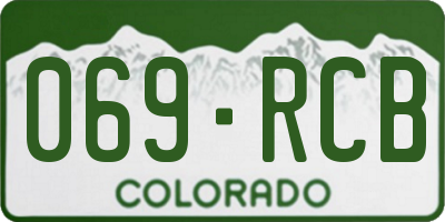 CO license plate 069RCB