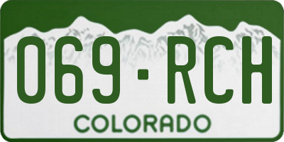 CO license plate 069RCH