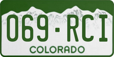 CO license plate 069RCI