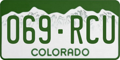 CO license plate 069RCU