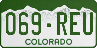 CO license plate 069REU