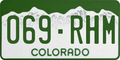 CO license plate 069RHM