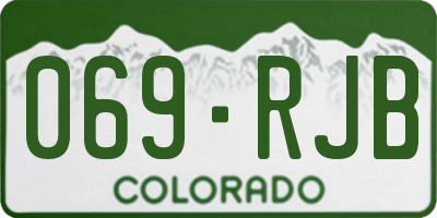 CO license plate 069RJB