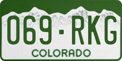 CO license plate 069RKG