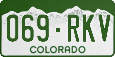 CO license plate 069RKV