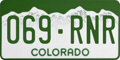 CO license plate 069RNR