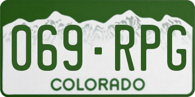 CO license plate 069RPG