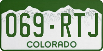 CO license plate 069RTJ