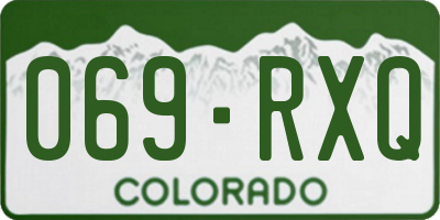 CO license plate 069RXQ