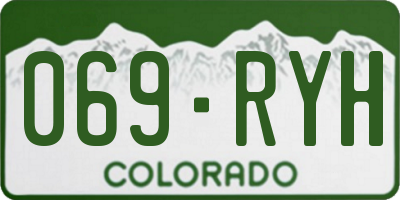 CO license plate 069RYH