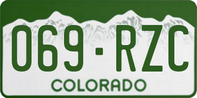 CO license plate 069RZC